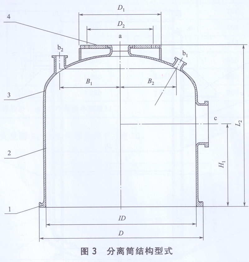 搪玻璃薄膜蒸發(fā)器分離筒結(jié)構型式圖